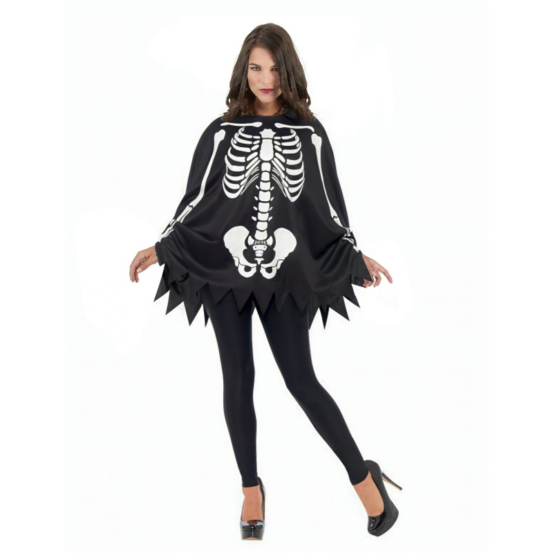 Poncho squelette adulte  