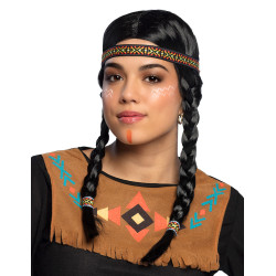 Perruque indienne tress√©e femme  
