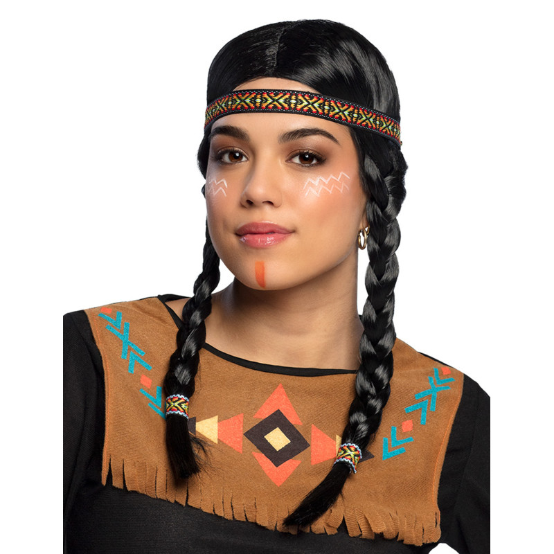 Perruque indienne tress√©e femme  