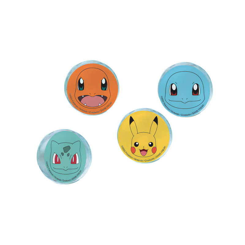4 Balles rebondissantes Pok√©mon 4 cm  