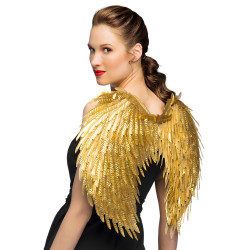 Ailes d'anges dor√©es glamour adulte  