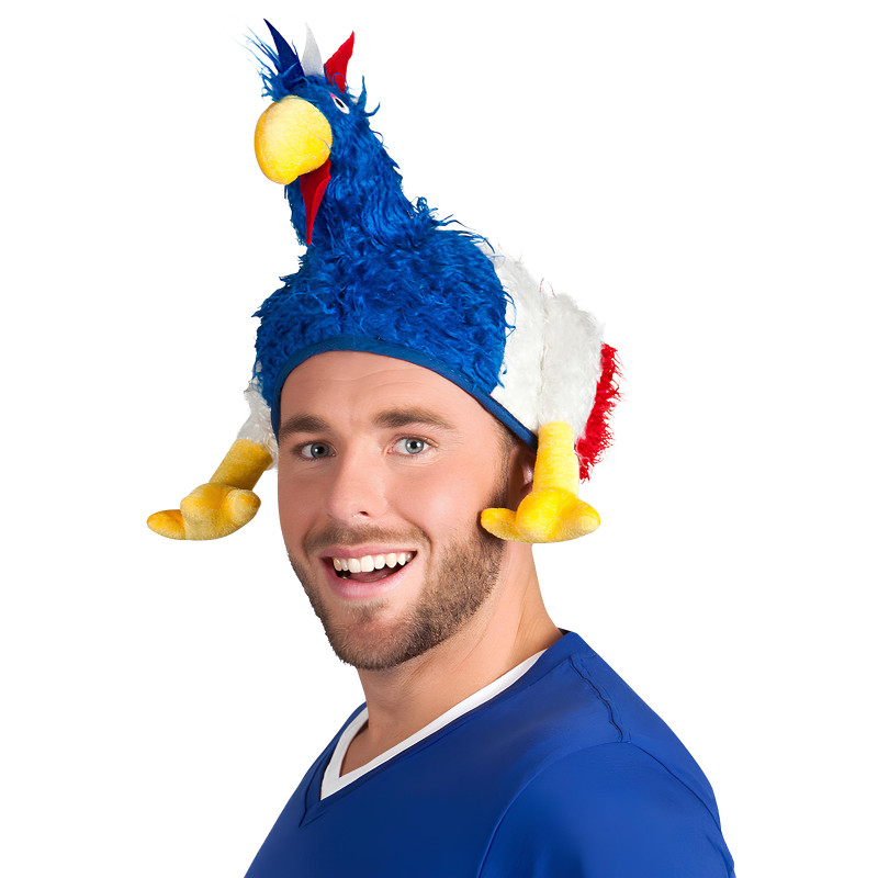 Chapeau coq supporter France adulte  