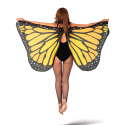 Ailes de papillon orange 170 x 80 cm adulte  