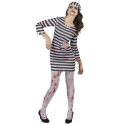D√©guisement effrayant prisonni√®re zombie femme  