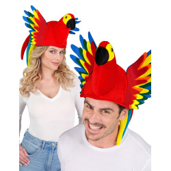 Chapeau perroquet multicolore adulte  