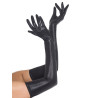 Gants longs simili cuir adulte  