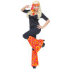 Kit bandeau et jambi√®res ann√©es 70 orange bubbles adulte  