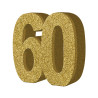 D√©coration de table 60 ans dor√©e 20 x 20 cm  
