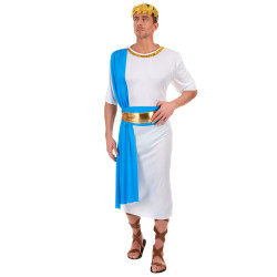 D√©guisement empereur Grec bleu homme  