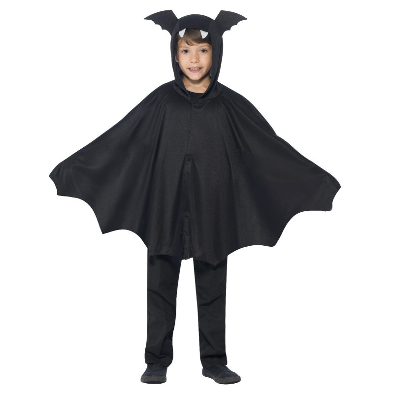 D√©guisement poncho chauve-souris noir enfant Halloween  