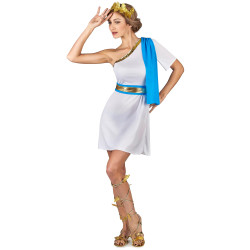 D√©guisement imp√©ratrice Grecque bleue femme  