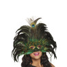 Loup paon v√©nitien avec plumes adulte  