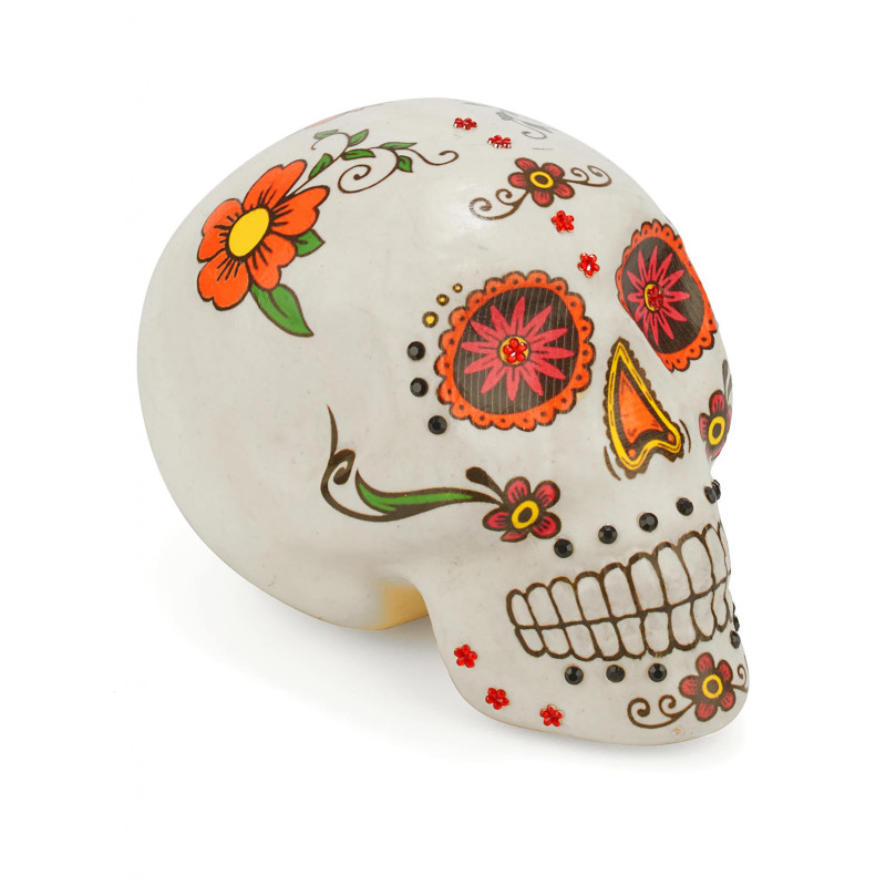 D√©coration cr√¢ne color√© Dia de los muertos  