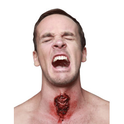 Fausse blessure gorge apparente adulte Halloween  