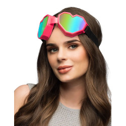 Lunettes de ski c?ur roses adulte  