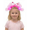 Serre-t√™te papillon lumineux rose √† plumes  