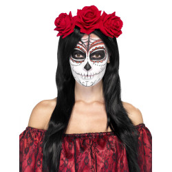 Serre-t√™te roses rouges adulte  