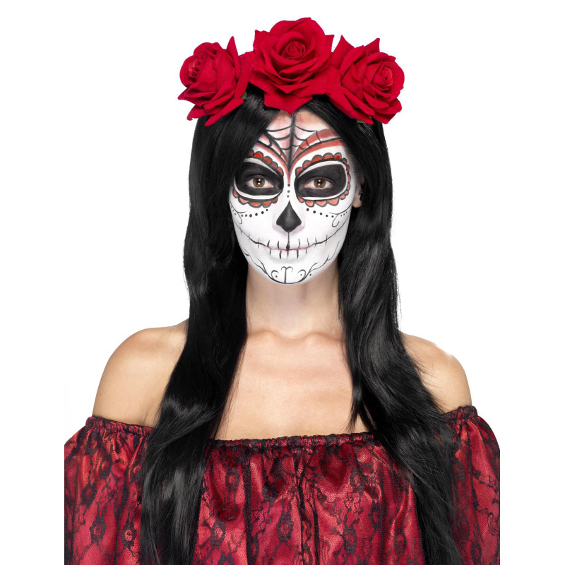Serre-t√™te roses rouges adulte  