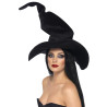 Chapeau sorci√®re noir velours femme Halloween  