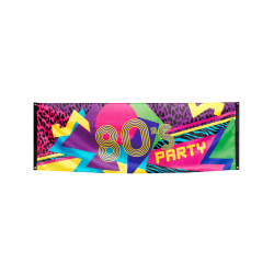 Banni√®re en tissu 80's Party 74 x 220 cm  