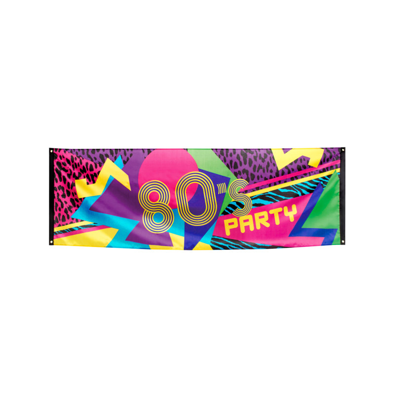 Banni√®re en tissu 80's Party 74 x 220 cm  