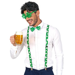Kit accessoires tr√®fles Saint Patrick adulte  