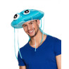 Chapeau m√©duse bleue en peluche adulte  