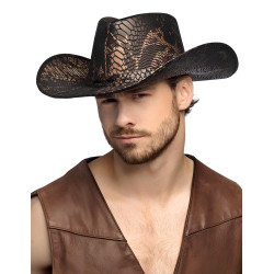 Chapeau Cowboy Peau de Cobra adulte  