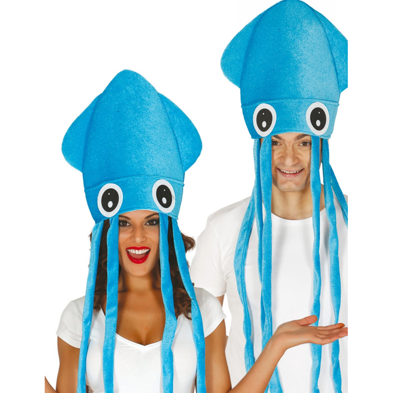Chapeau calamar bleu adulte  