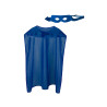 Kit cape et masque de super h√©ros bleu adulte  