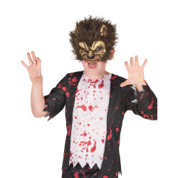 Masque en latex loup garou enfant  