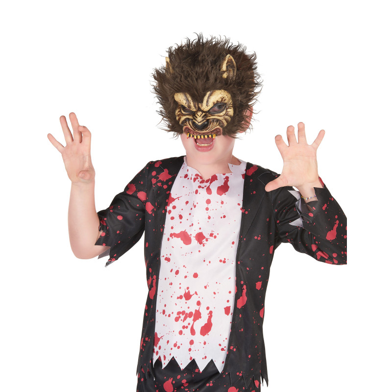 Masque en latex loup garou enfant  