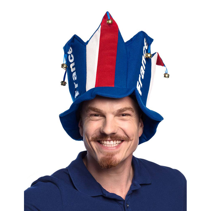 Chapeau avec grelot supporter France adulte  