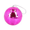 Boule √† facette rose fuchsia 15 cm  