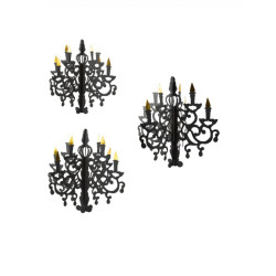 3 Chandeliers en carton √† suspendre 35, 45 et 55 cm  