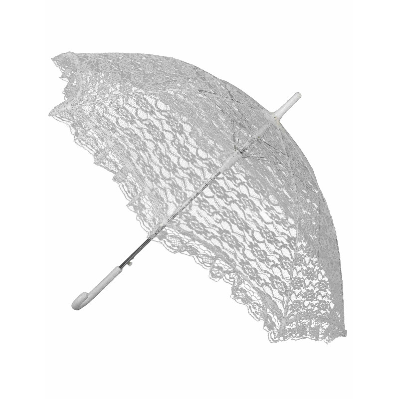 Ombrelle blanche imitation dentelle  