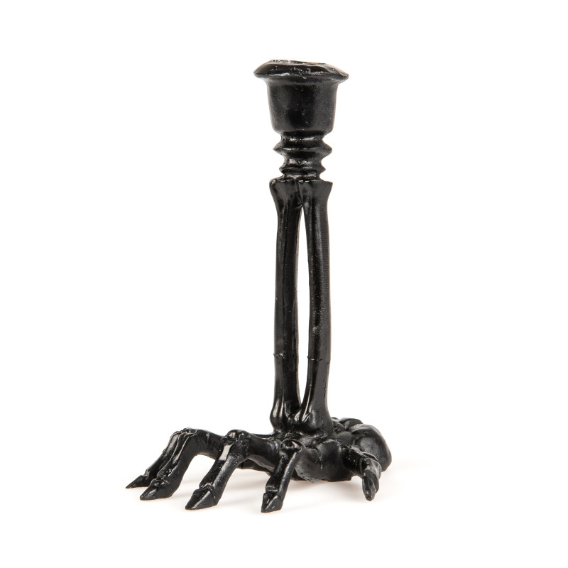 Chandelier en r√©sine squelette noir 16 cm  
