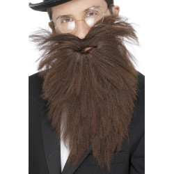 Barbe longue marron adulte  