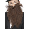 Barbe longue marron adulte  