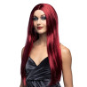Perruque vampire longue pourpre femme  
