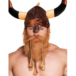 Barbe de viking avec tresses adulte  