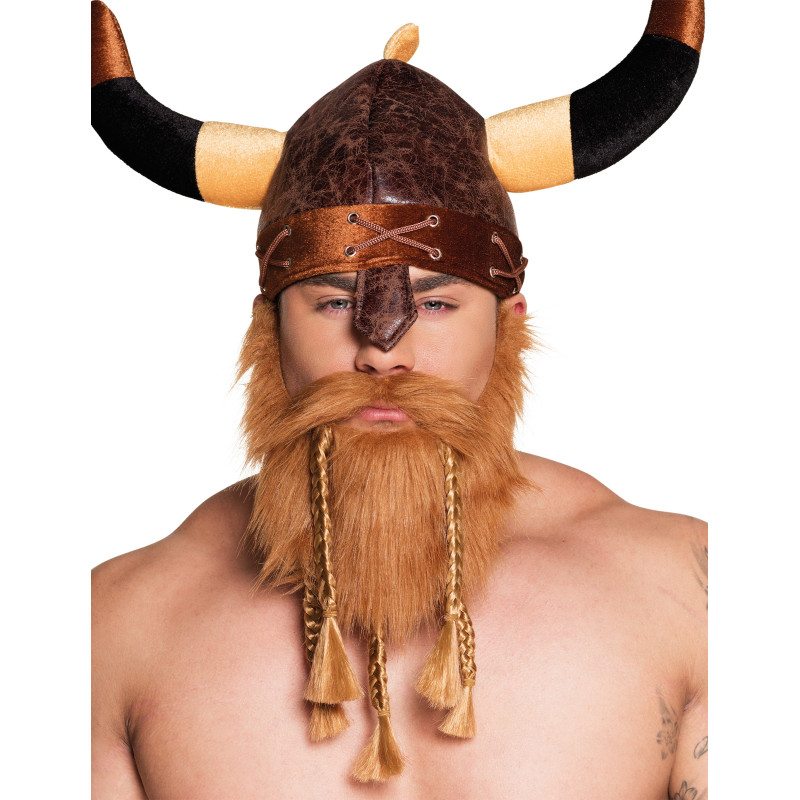 Barbe de viking avec tresses adulte  