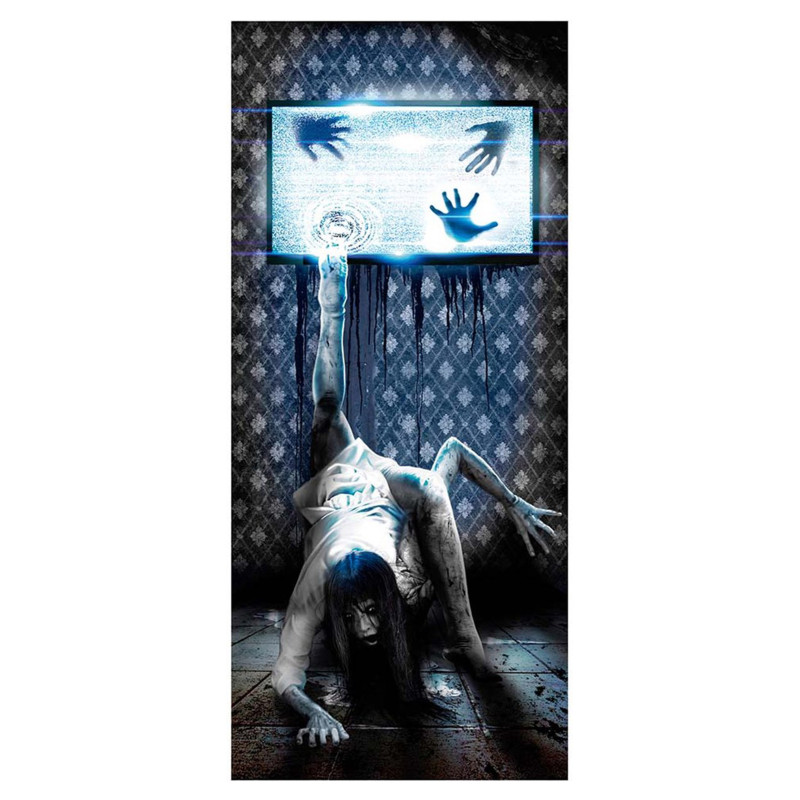 D√©coration de porte film d'horreur 80 x 180 cm  