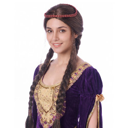 Perruque m√©di√©vale femme  