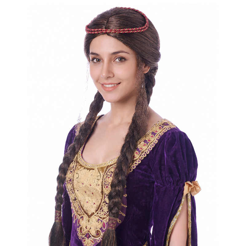 Perruque m√©di√©vale femme  