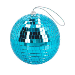 Boule √† facettes bleue 15 cm  