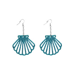 Boucles d'oreilles coquillages brillants adulte  