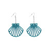 Boucles d'oreilles coquillages brillants adulte  