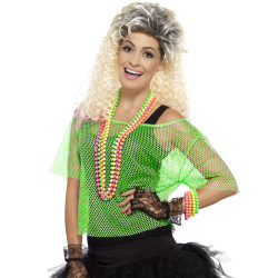 T-shirt court r√©sille vert ann√©es 80 femme  