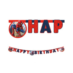 Guirlande happy birthday Spiderman  